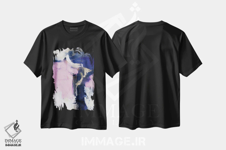 تیشرت مشکی طرح دار صورتی را دوست دارم اثر روبرتو مورو | فروشگاه ایماژ