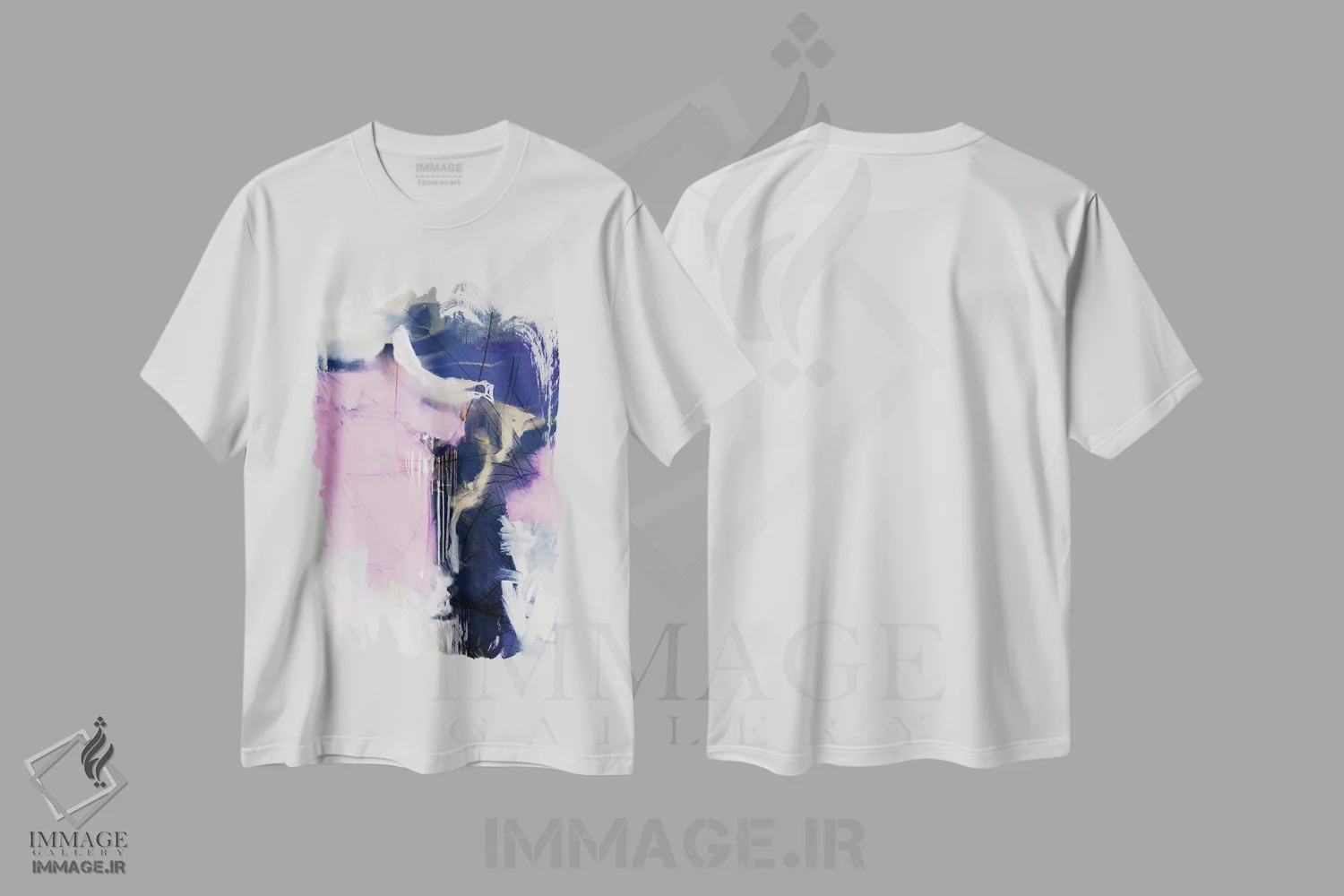 تیشرت سفید طرح دار صورتی را دوست دارم اثر روبرتو مورو | immage.ir