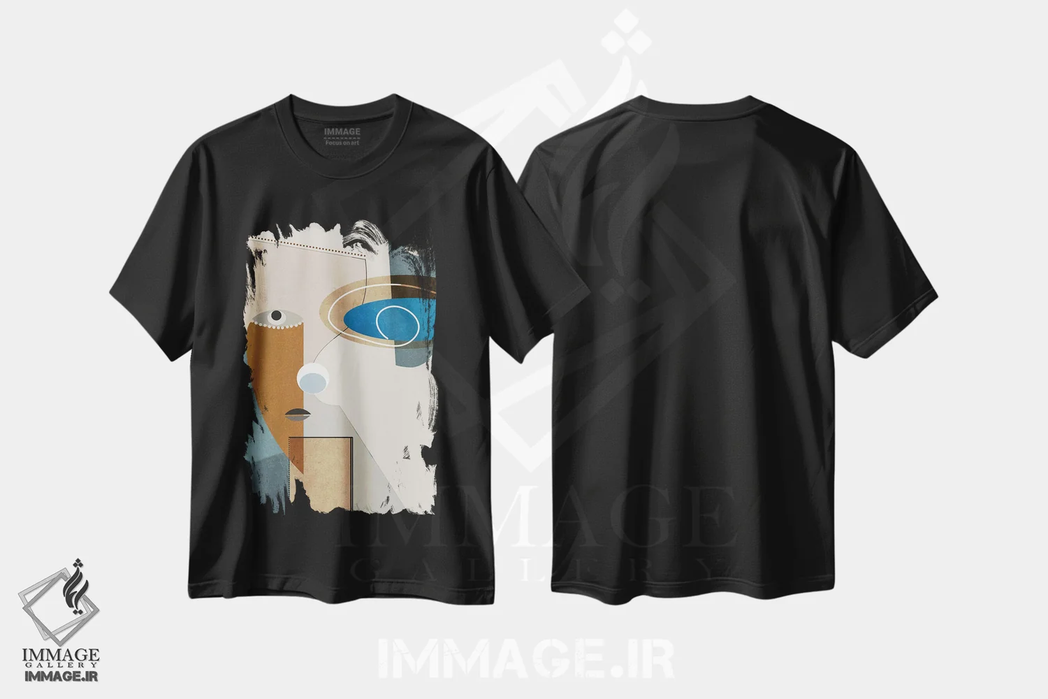 تیشرت مشکی طرح دار اصیل I اثر روبرتو مورو | فروشگاه ایماژ