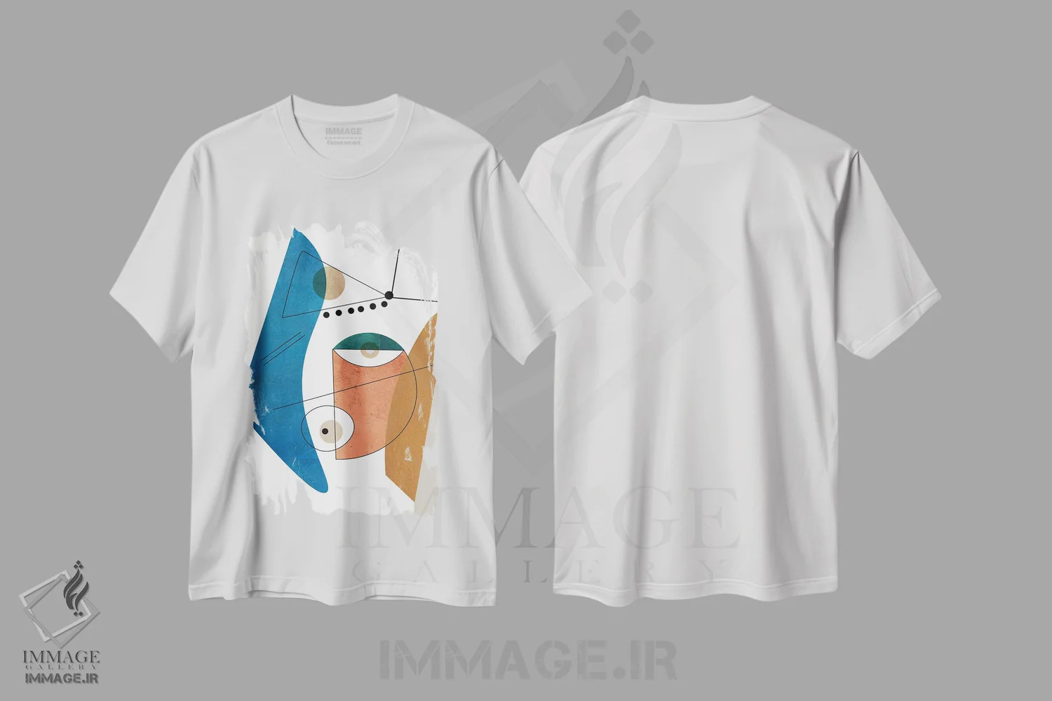 تیشرت سفید طرح دار اصیل II اثر روبرتو مورو | فروشگاه ایماژ
