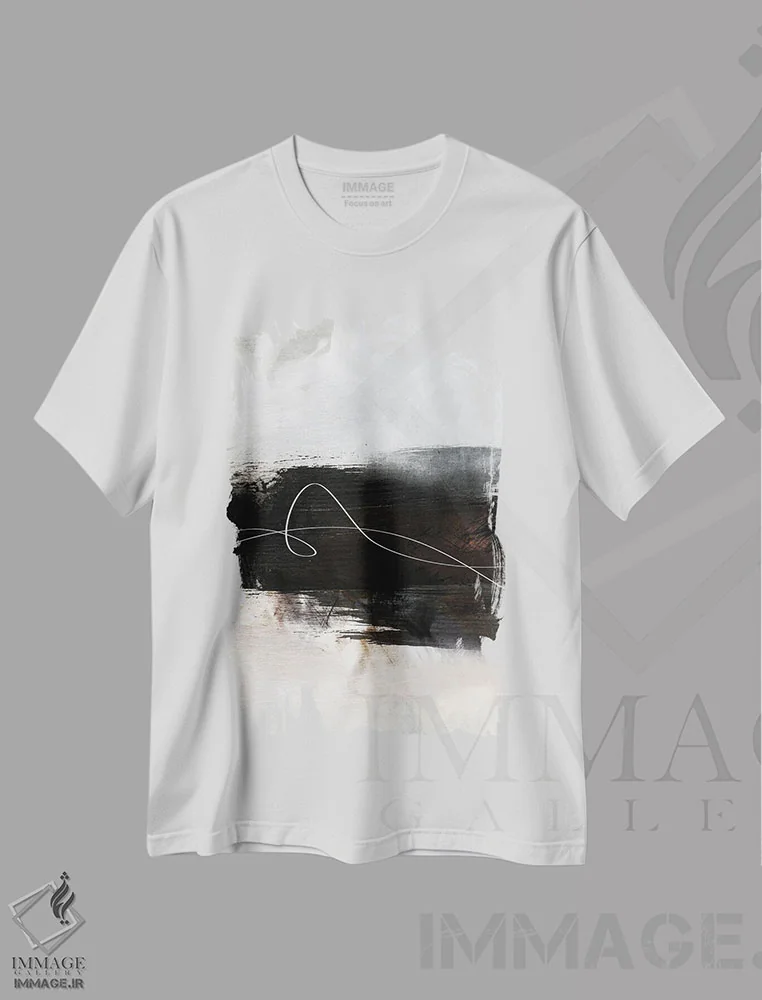 تیشرت سفید طرح دار ضربه I اثر روبرتو مورو | فروشگاه ایماژ