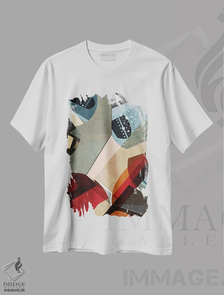 تیشرت سفید طرح دار طراحی آینده اثر روبرتو مورو | immage.ir