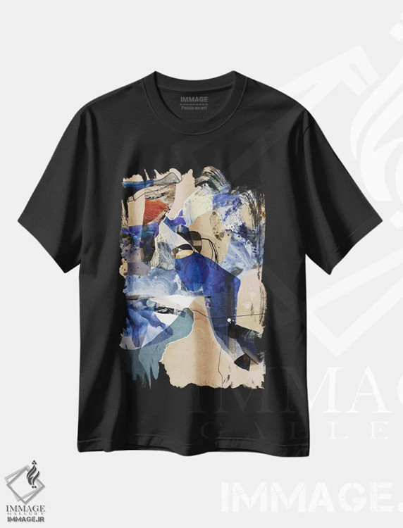 تیشرت مشکی طرح دار مسیرت را پیدا کن اثر روبرتو مورو | فروشگاه ایماژ