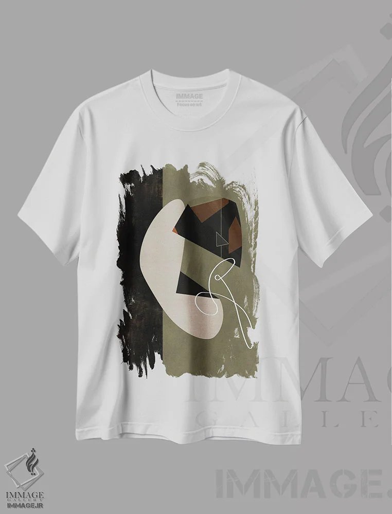 تیشرت سفید طرح دار شبیه واره اثر روبرتو مورو | فروشگاه ایماژ