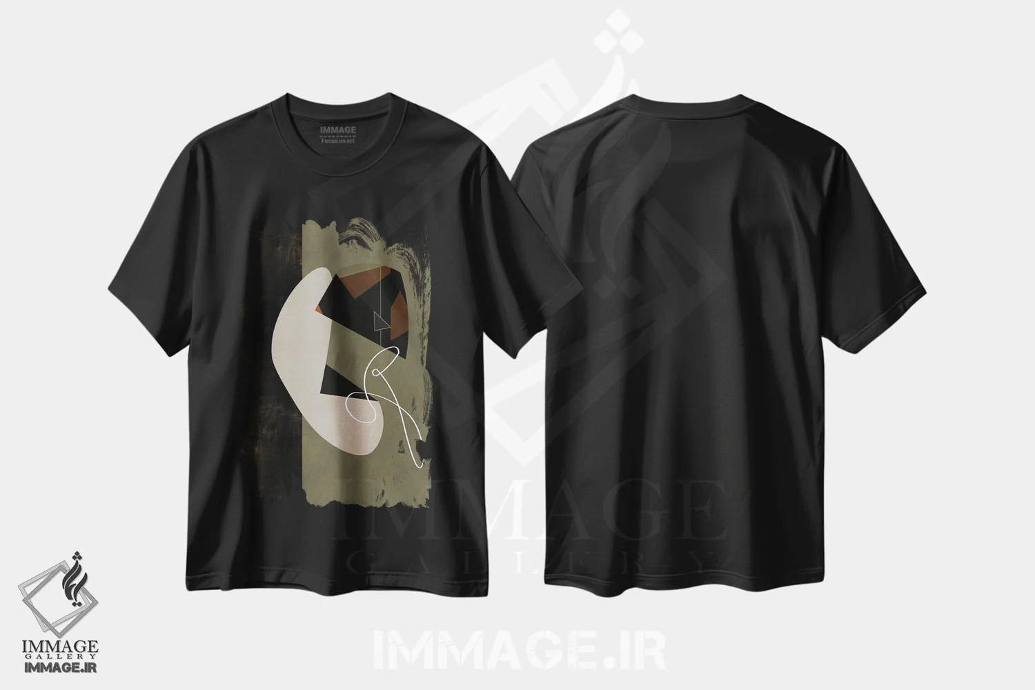 تیشرت مشکی طرح دار شبیه واره اثر روبرتو مورو | immage.ir