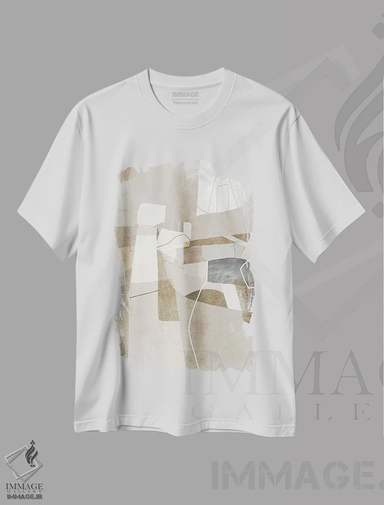 تیشرت سفید طرح دار در تصویر II اثر روبرتو مورو | فروشگاه ایماژ