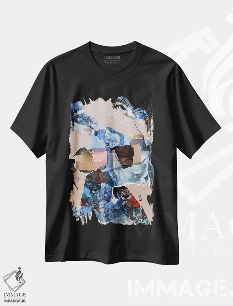 تیشرت مشکی طرح دار متعادل اثر روبرتو مورو | immage.ir