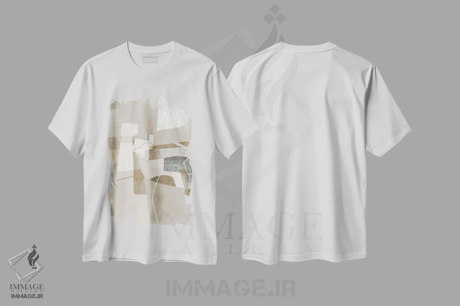تیشرت سفید طرح دار در تصویر II اثر روبرتو مورو | فروشگاه ایماژ