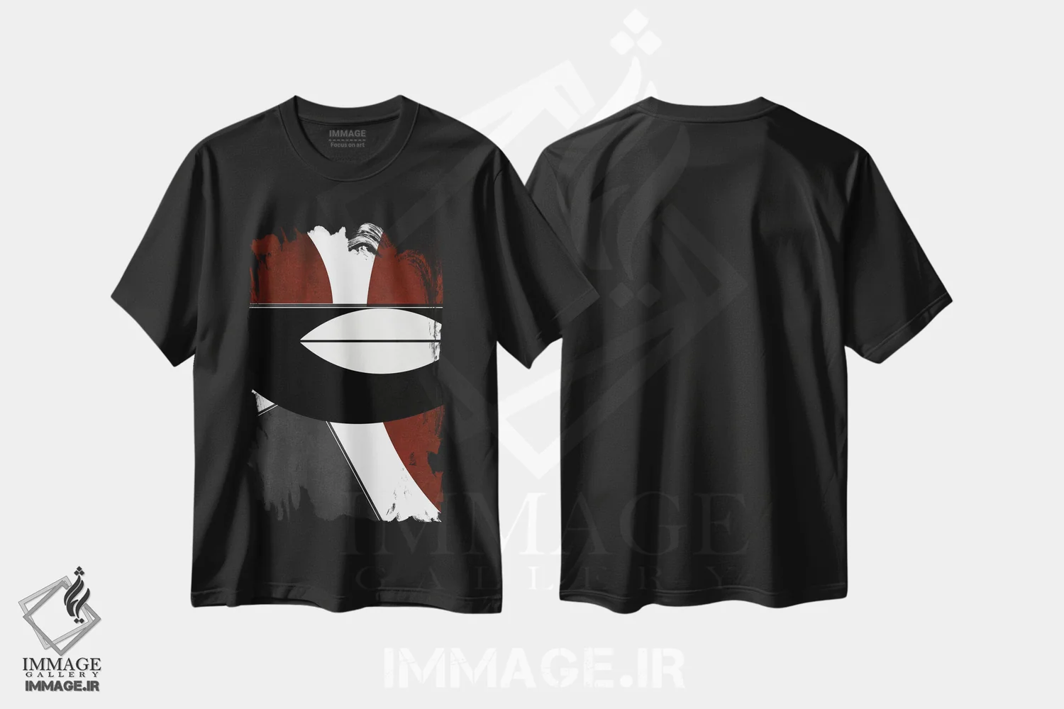 تیشرت مشکی طرح دار مرا ببوس اثر روبرتو مورو | immage.ir