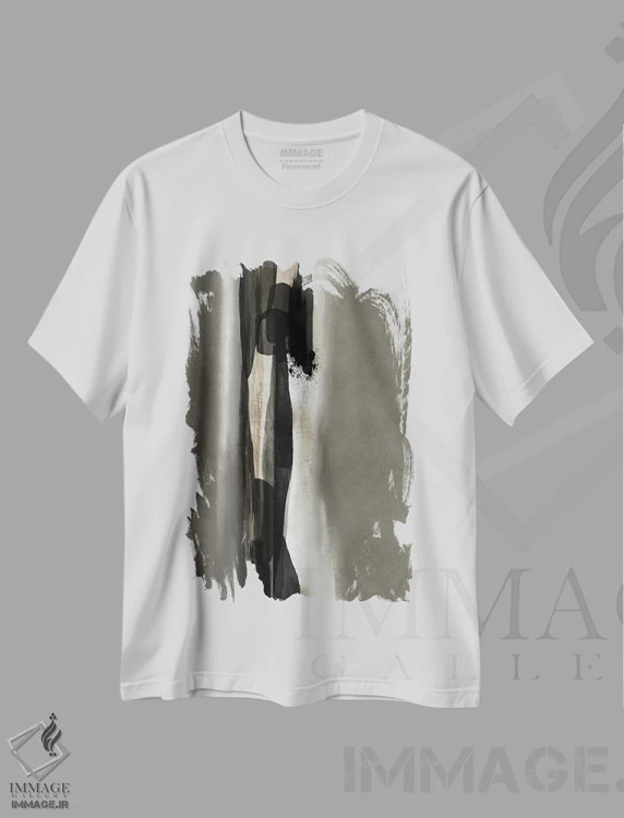 تیشرت سفید طرح دار پرنشاط اثر روبرتو مورو | فروشگاه ایماژ