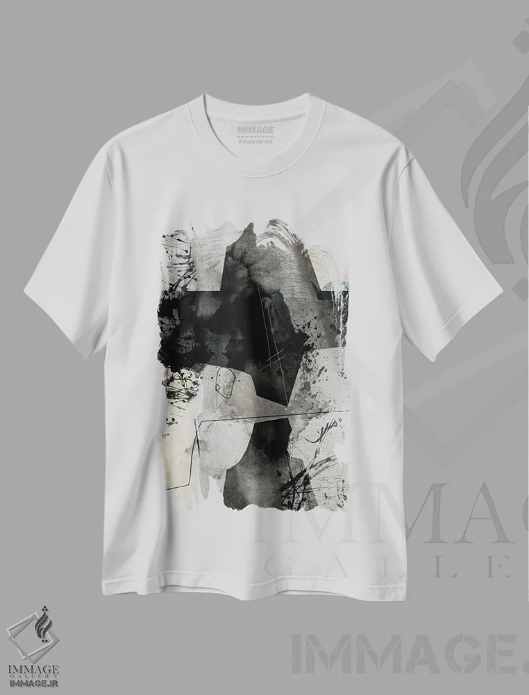 تیشرت سفید طرح دار اسرارآمیز اثر روبرتو مورو | فروشگاه ایماژ