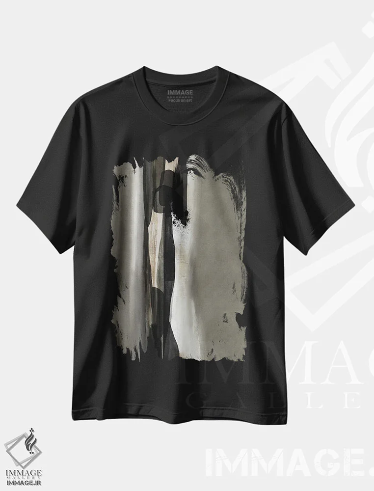 تیشرت مشکی طرح دار پرنشاط اثر روبرتو مورو | immage.ir