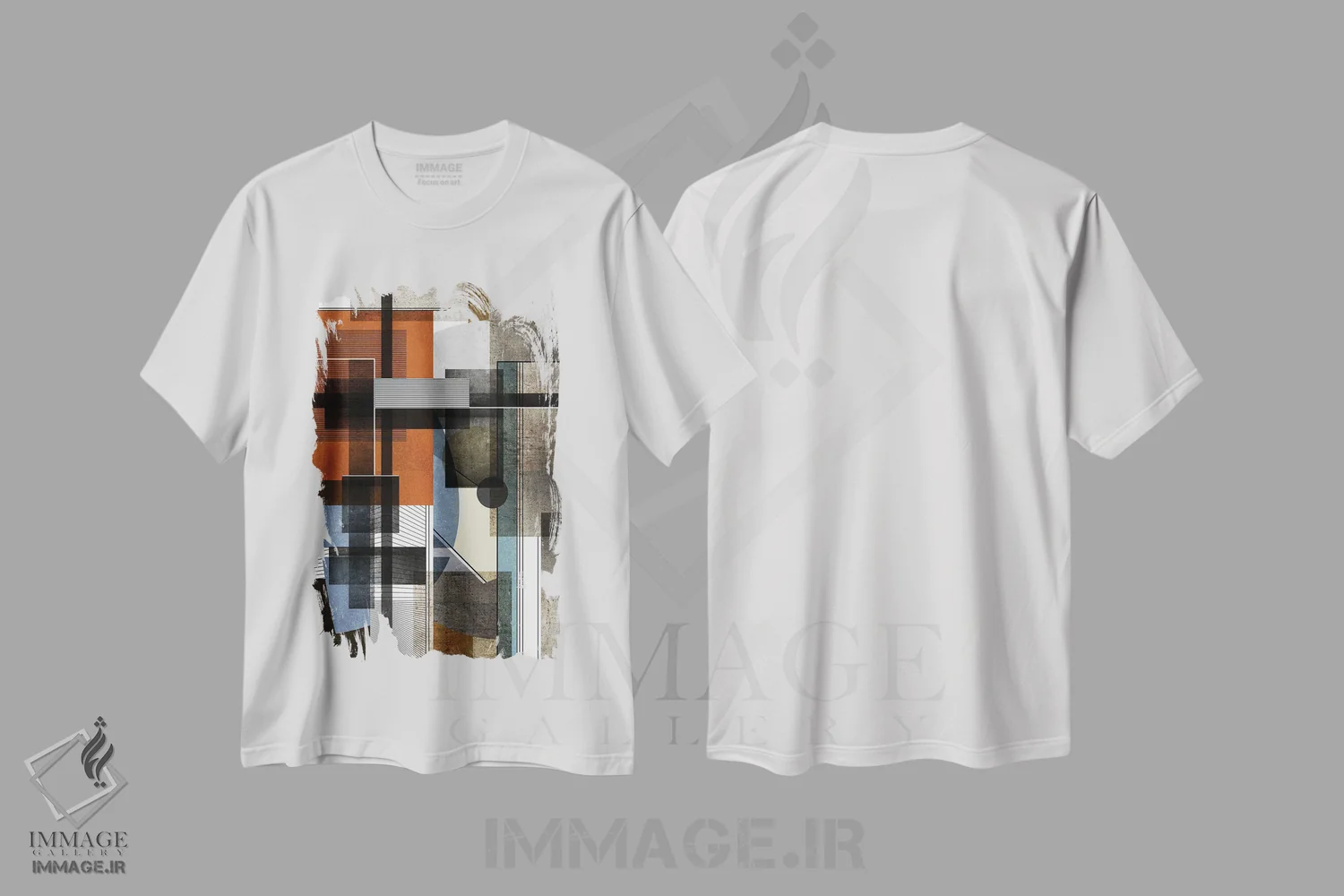 تیشرت سفید طرح دار معمار اثر روبرتو مورو | immage.ir