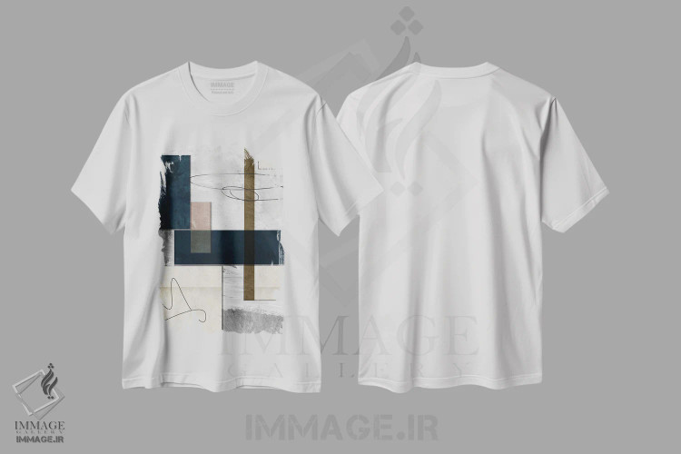 تیشرت سفید طرح دار بازنمایی اثر روبرتو مورو | فروشگاه ایماژ