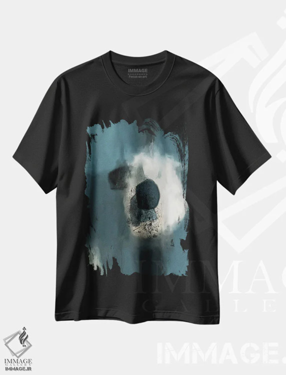 تیشرت مشکی طرح دار پویاپذیری اثر روبرتو مورو | فروشگاه ایماژ