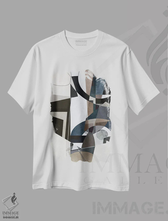 تیشرت سفید طرح دار صریح اثر روبرتو مورو | فروشگاه ایماژ