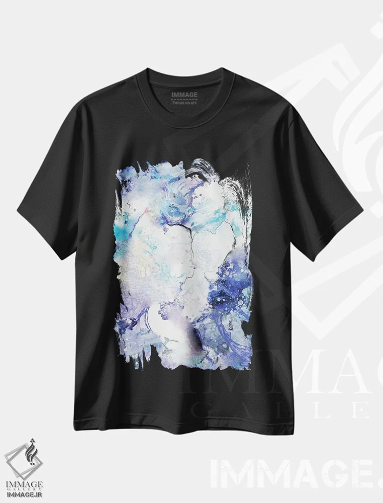 تیشرت مشکی طرح دار جهان کوچک اثر روبرتو مورو | immage.ir