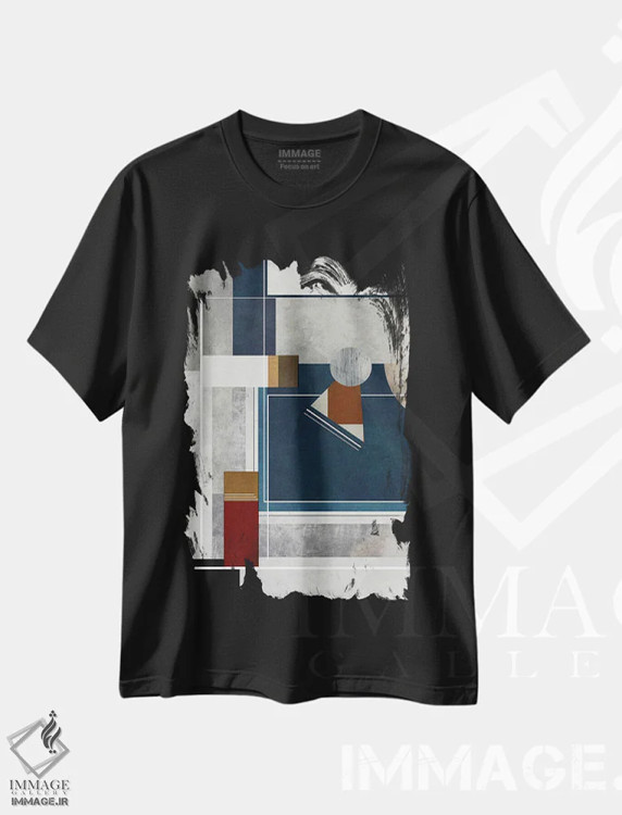 تیشرت مشکی طرح دار درخشان اثر روبرتو مورو | immage.ir