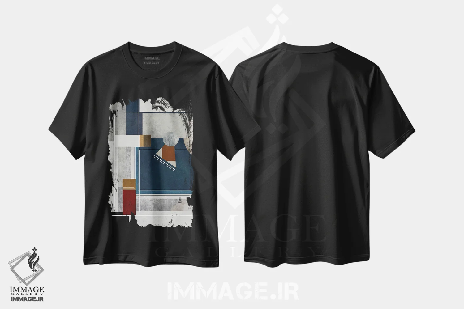 تیشرت مشکی طرح دار درخشان اثر روبرتو مورو | immage.ir