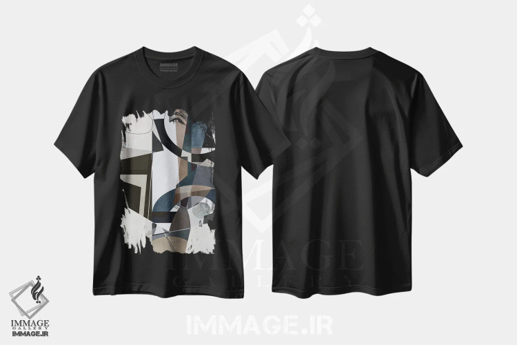 تیشرت مشکی طرح دار صریح اثر روبرتو مورو | immage.ir