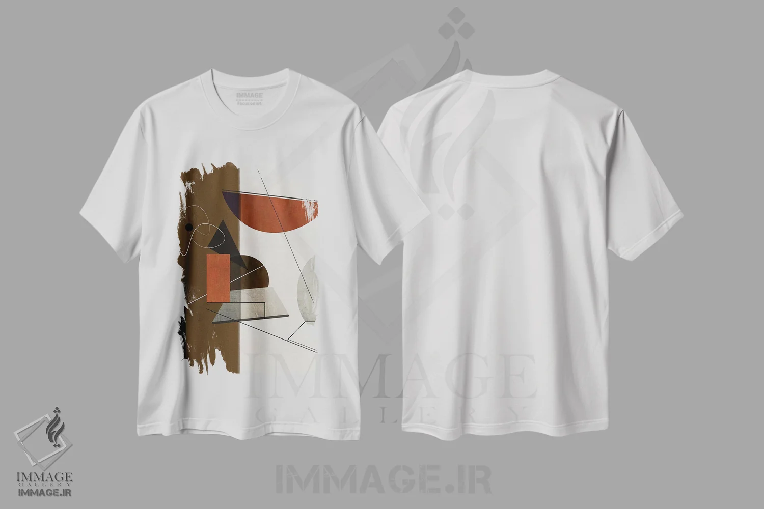 تیشرت سفید طرح دار دقیقاً اثر روبرتو مورو | immage.ir