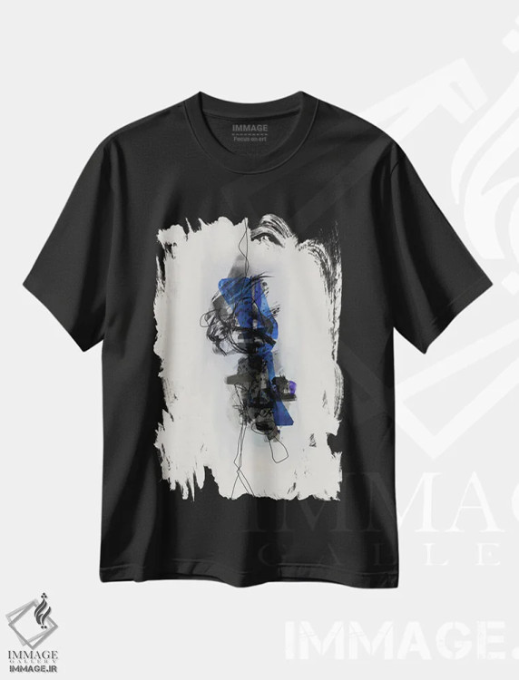تیشرت مشکی طرح دار جدید و مدرن اثر روبرتو مورو | immage.ir