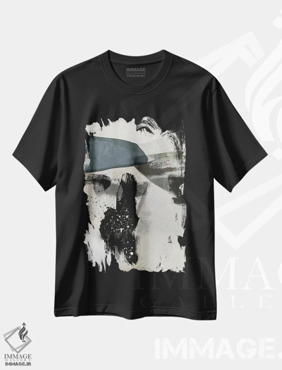 تیشرت مشکی طرح دار درگیر اثر روبرتو مورو | فروشگاه ایماژ