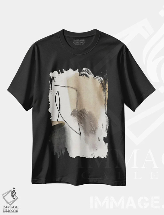 تیشرت مشکی طرح دار ذات اثر روبرتو مورو | فروشگاه ایماژ