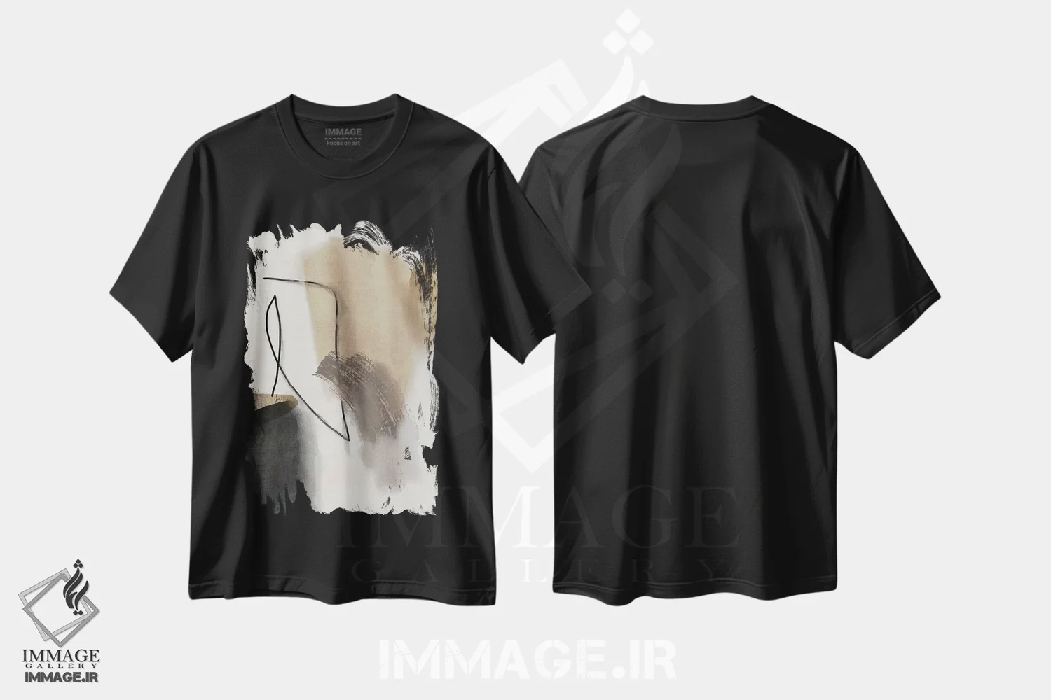 تیشرت مشکی طرح دار ذات اثر روبرتو مورو | فروشگاه ایماژ