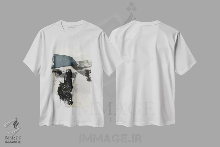 تیشرت سفید طرح دار درگیر اثر روبرتو مورو | immage.ir