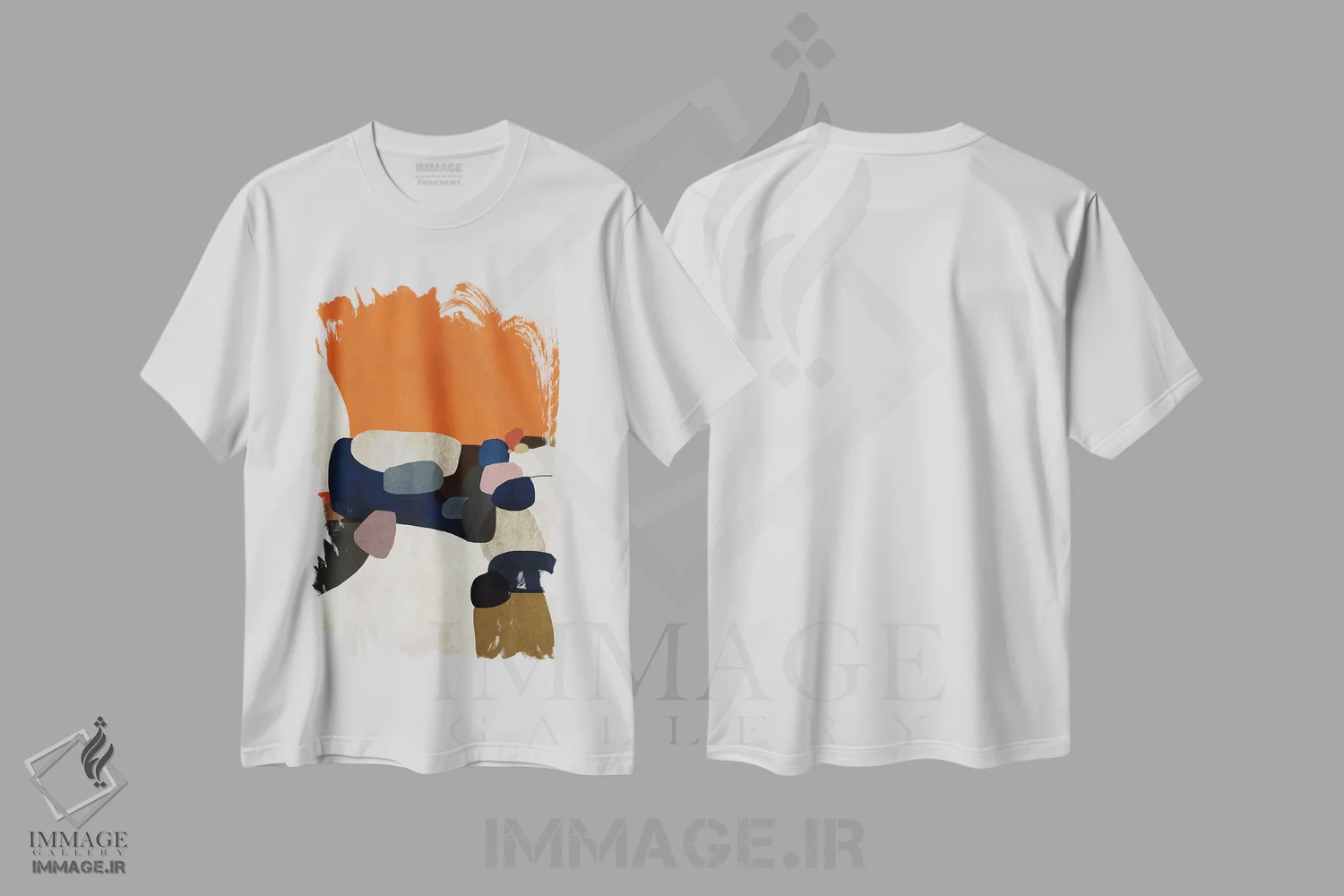 تیشرت سفید طرح دار سنگ ریزه ها اثر روبرتو مورو | immage.ir