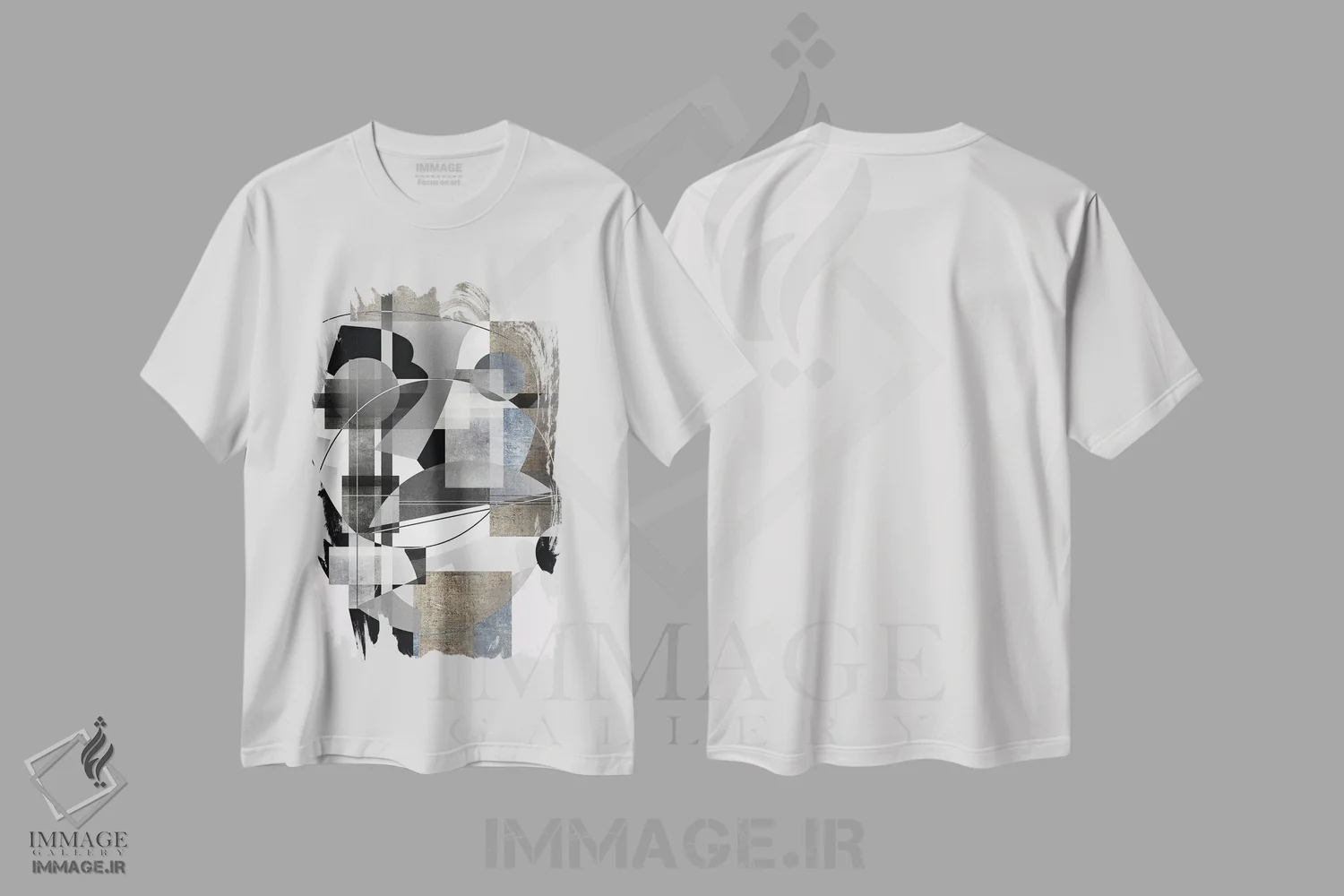 تیشرت سفید طرح دار ساختاریافته اثر روبرتو مورو | immage.ir