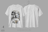 تیشرت سفید طرح دار ساختاریافته اثر روبرتو مورو | immage.ir