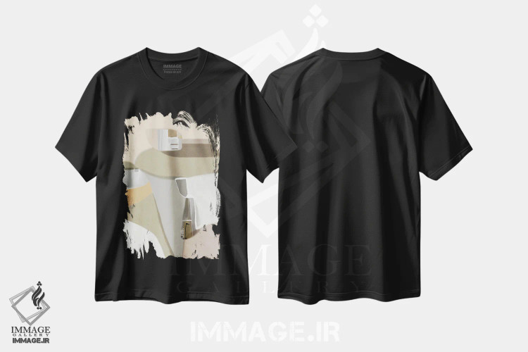 تیشرت مشکی طرح دار زندگی شیرین ۱ اثر روبرتو مورو | immage.ir