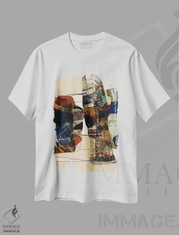 تیشرت سفید طرح دار گم نشو اثر روبرتو مورو | فروشگاه ایماژ