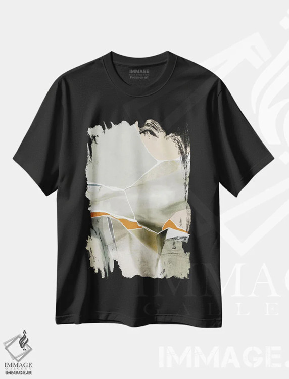 تیشرت مشکی طرح دار قدم زنی صبح زود اثر روبرتو مورو | immage.ir