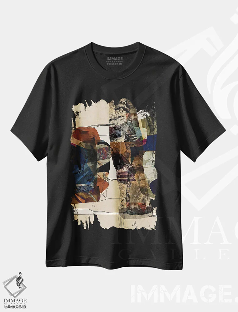 تیشرت مشکی طرح دار گم نشو اثر روبرتو مورو | immage.ir