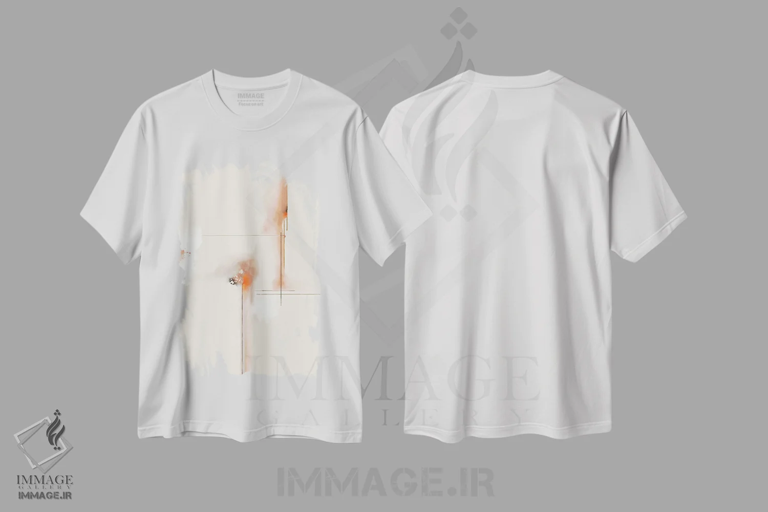 تیشرت سفید طرح دار بگذار جاری شود اثر روبرتو مورو | فروشگاه ایماژ