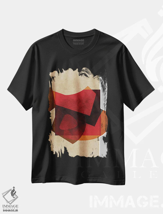 تیشرت مشکی طرح دار سادگی اثر روبرتو مورو | immage.ir