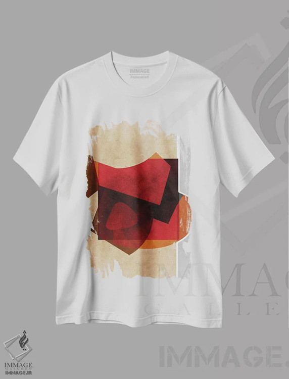 تیشرت سفید طرح دار سادگی اثر روبرتو مورو | فروشگاه ایماژ