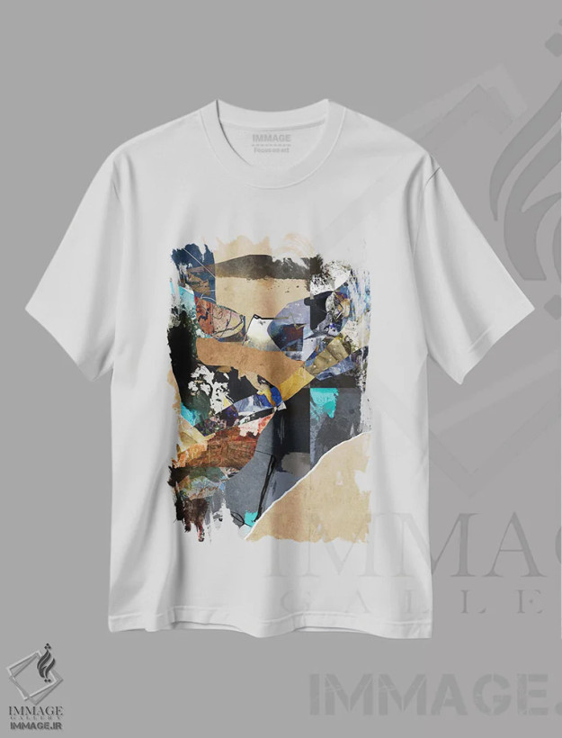تیشرت سفید طرح دار هیچ کس نمی داند اثر روبرتو مورو | فروشگاه ایماژ
