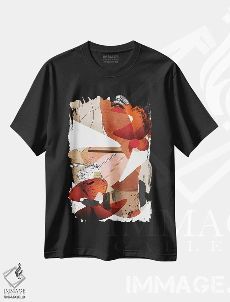 تیشرت مشکی طرح دار زیبا اثر روبرتو مورو | immage.ir