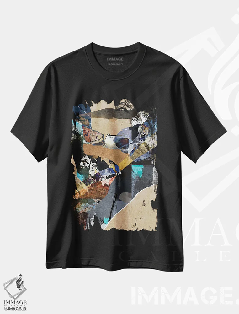 تیشرت مشکی طرح دار هیچ کس نمی داند اثر روبرتو مورو | immage.ir