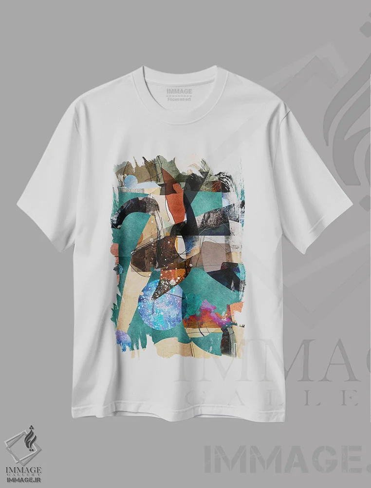 تیشرت سفید طرح دار جهان همواره در حال تغییر اثر روبرتو مورو | immage.ir