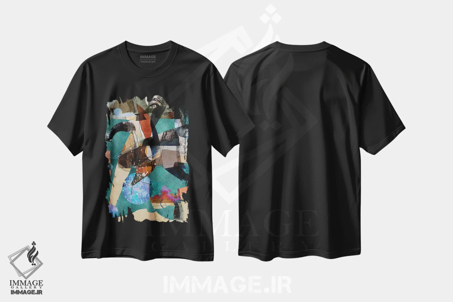 تیشرت مشکی طرح دار جهان همواره در حال تغییر اثر روبرتو مورو | فروشگاه ایماژ