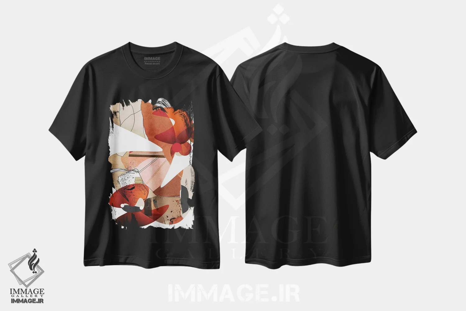 تیشرت مشکی طرح دار زیبا اثر روبرتو مورو | immage.ir
