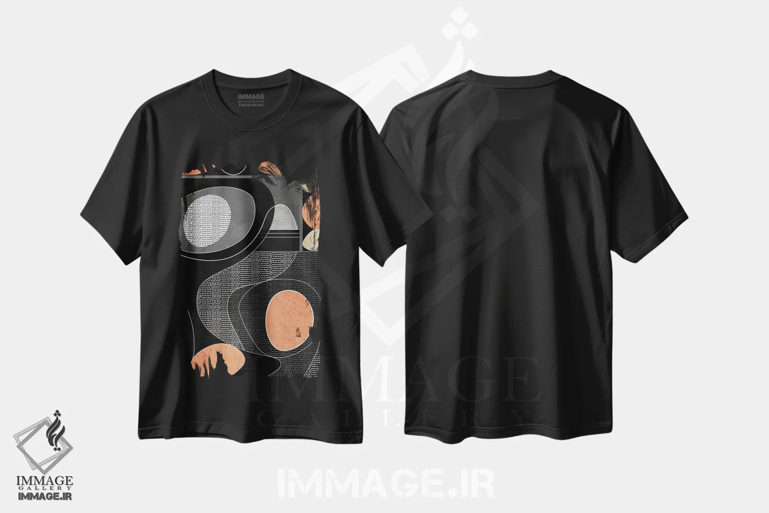 تیشرت مشکی طرح دار بازی اثر روبرتو مورو | فروشگاه ایماژ