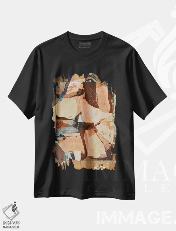 تیشرت مشکی طرح دار زیرِ اثر روبرتو مورو | فروشگاه ایماژ