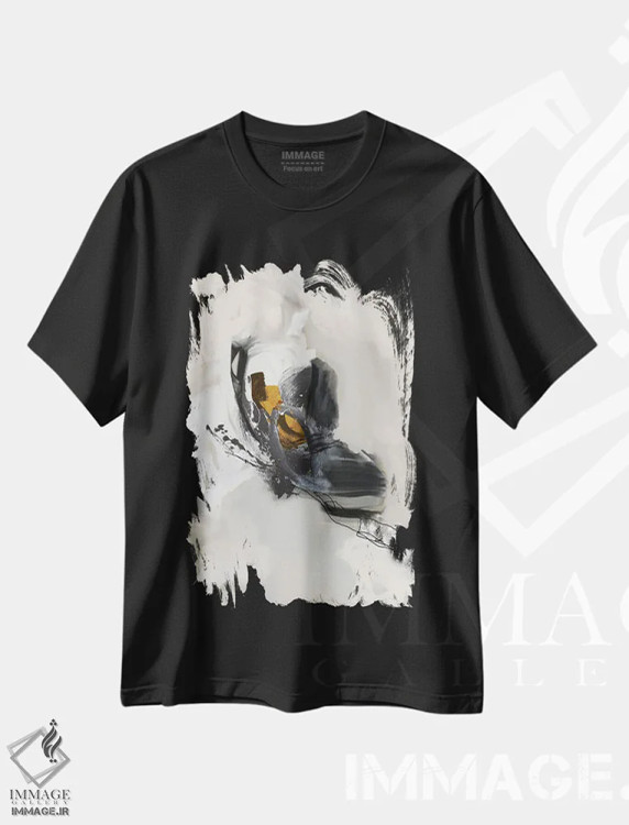 تیشرت مشکی طرح دار طلوع اثر روبرتو مورو | immage.ir