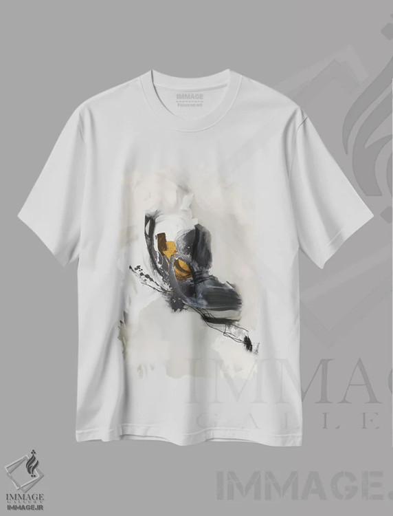 تیشرت سفید طرح دار طلوع اثر روبرتو مورو | فروشگاه ایماژ